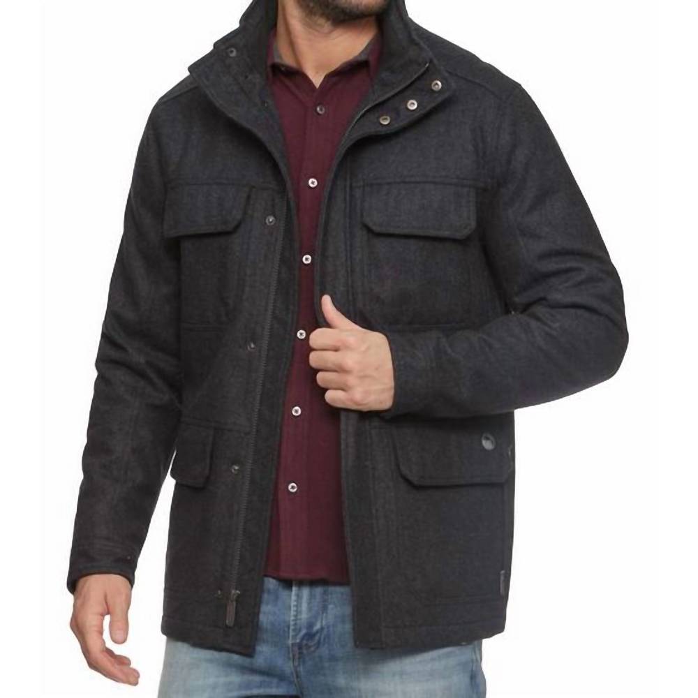 NEW FLAGS & ANTHEM milford jacket in charcoal